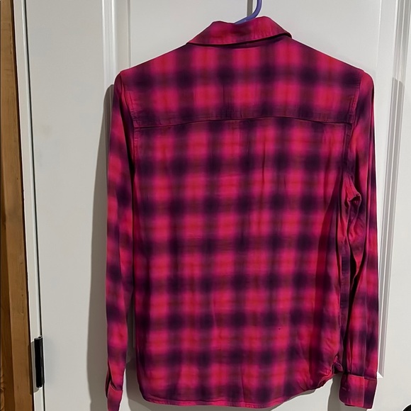 American Eagle Outfitters Pink Plaid Button Down Shirt - Picture 8 of 8